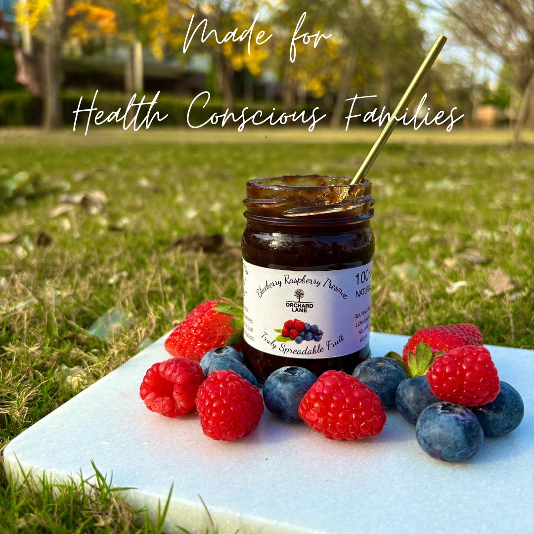 Healthy jams with 80 fruit Orchard Lane