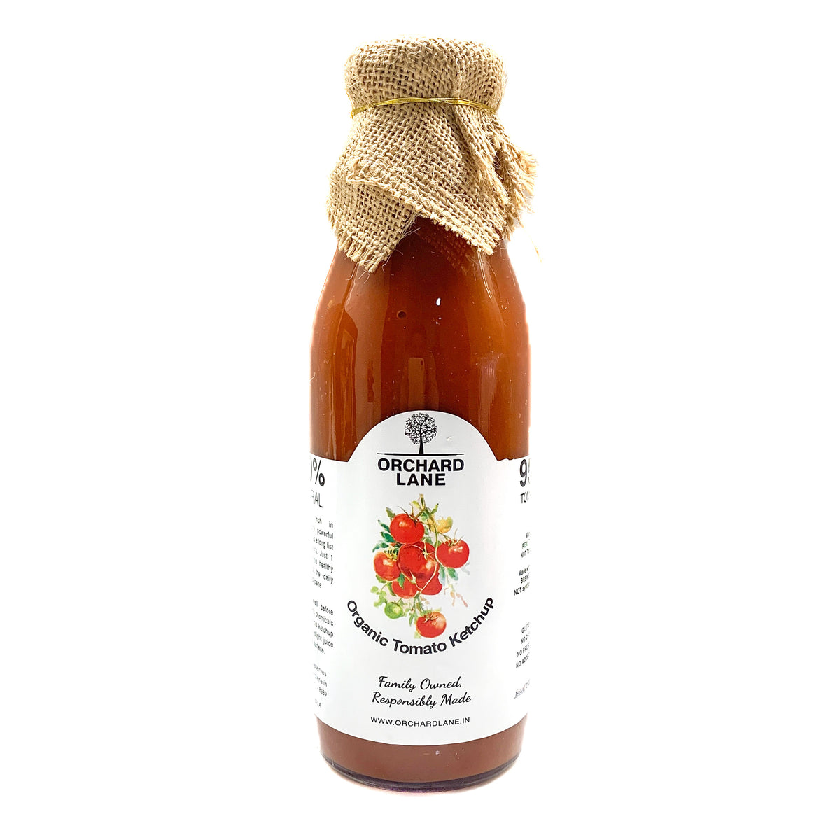 The Healthiest Ketchup by Orchard Lane low sugar, high nutrition.