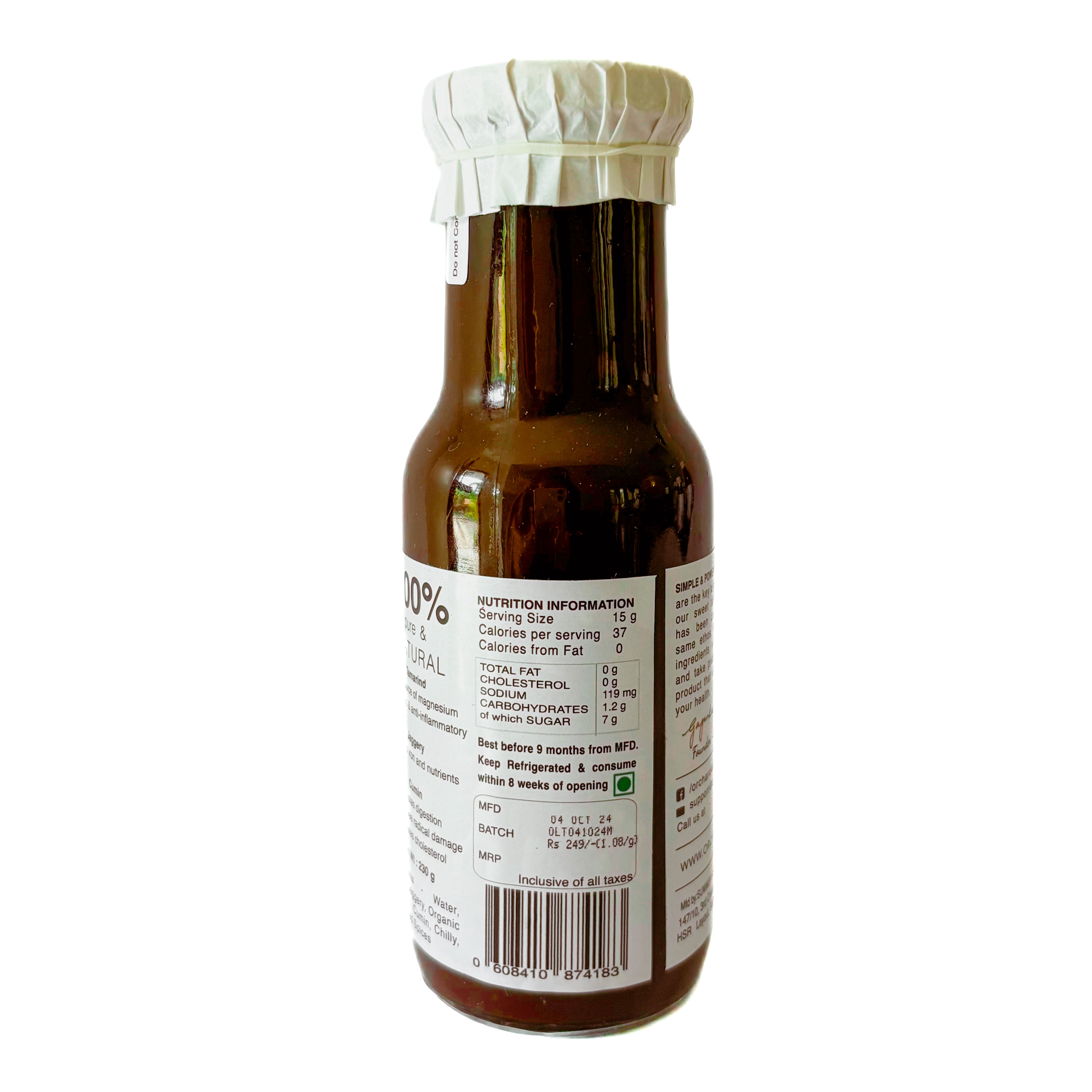 Organic Tamarind Sauce- Made with Jaggery and no refined sugar